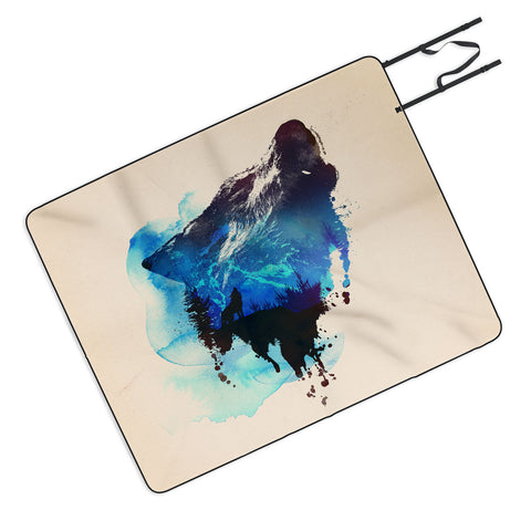 Robert Farkas Alone As A Wolf Picnic Blanket