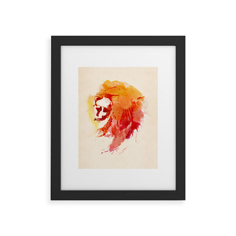 Robert Farkas Angry Lion Framed Art Print