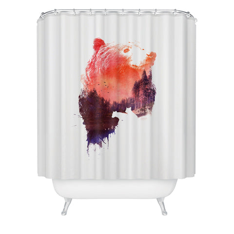 Robert Farkas Bear forest Shower Curtain