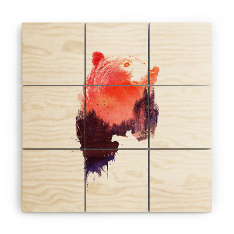 Robert Farkas Bear forest Wood Wall Mural