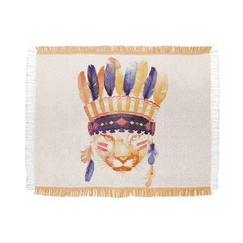 Robert Farkas Big chief Throw Blanket