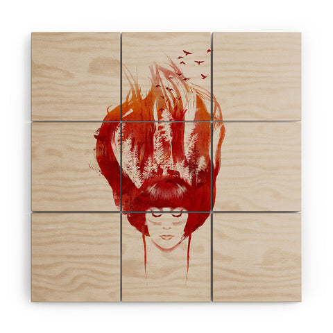 Robert Farkas Burning Forest Wood Wall Mural