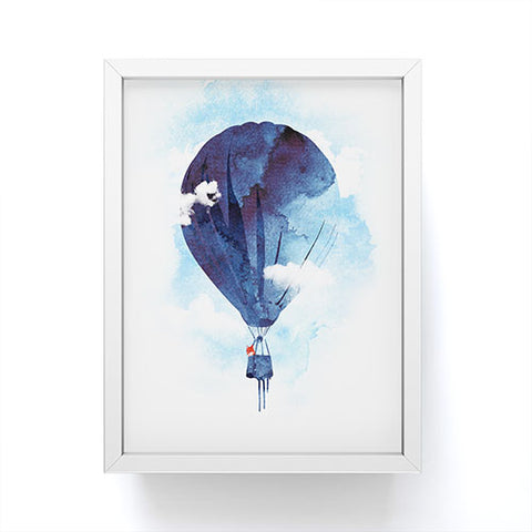 Robert Farkas Bye bye balloon Framed Mini Art Print