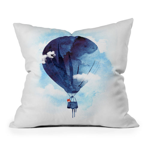 Robert Farkas Bye bye balloon Throw Pillow
