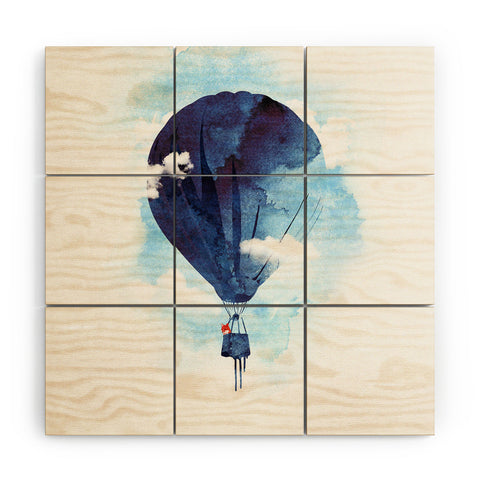 Robert Farkas Bye bye balloon Wood Wall Mural