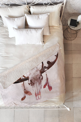 Robert Farkas Deadly desert Fleece Throw Blanket