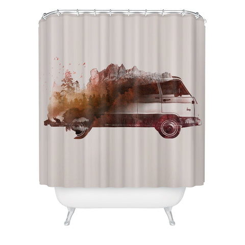Robert Farkas Drive me back home Shower Curtain