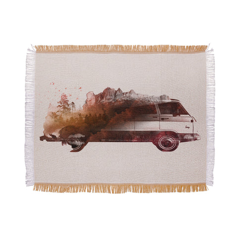 Robert Farkas Drive me back home Throw Blanket