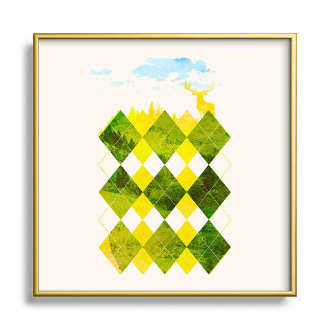 Robert Farkas Elegant Forest Metal Square Framed Art Print