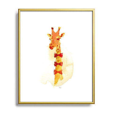 Robert Farkas Elegant Giraffe Metal Framed Art Print