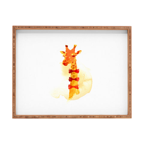 Robert Farkas Elegant Giraffe Rectangular Tray