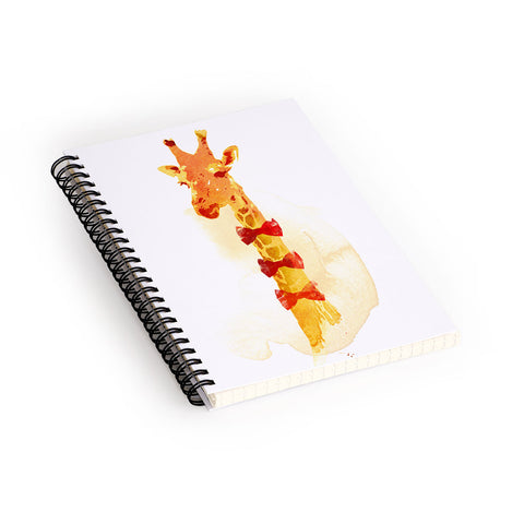 Robert Farkas Elegant Giraffe Spiral Notebook