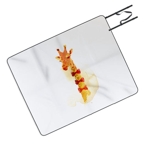 Robert Farkas Elegant Giraffe Picnic Blanket
