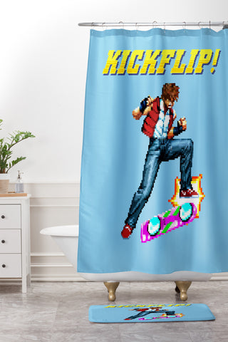 Robert Farkas Epic Kickflip Shower Curtain And Mat