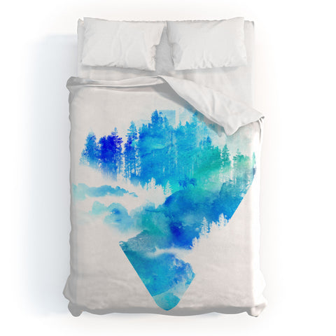 Robert Farkas Escape From Town Duvet Cover