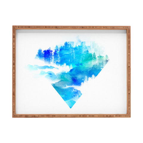Robert Farkas Escape From Town Rectangular Tray