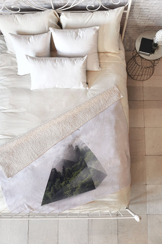Robert Farkas Forest triangle Fleece Throw Blanket