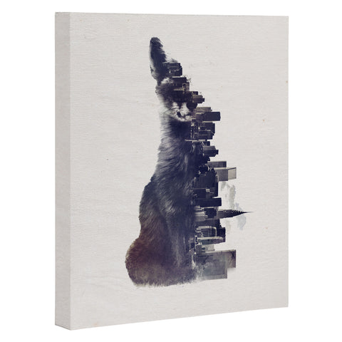 Robert Farkas Fox from the city Art Canvas