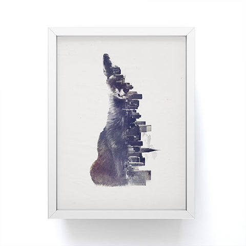 Robert Farkas Fox from the city Framed Mini Art Print