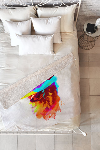 Robert Farkas Foxeys Favorite Cap Fleece Throw Blanket