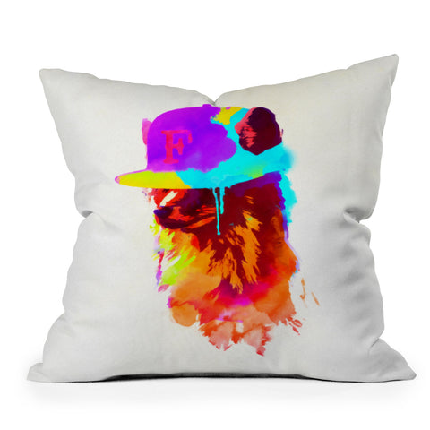 Robert Farkas Foxeys Favorite Cap Throw Pillow