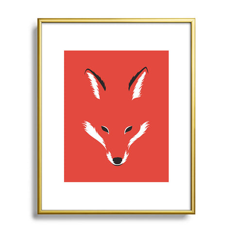 Robert Farkas Foxy shape Metal Framed Art Print
