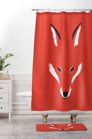 Robert Farkas Foxy shape Shower Curtain And Mat