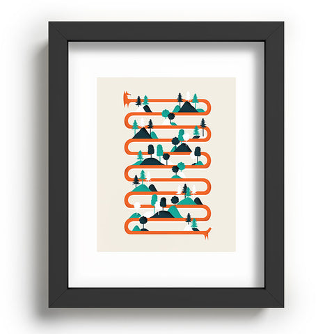 Robert Farkas Foxy Stripes Recessed Framing Rectangle