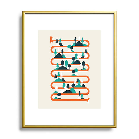 Robert Farkas Foxy Stripes Metal Framed Art Print