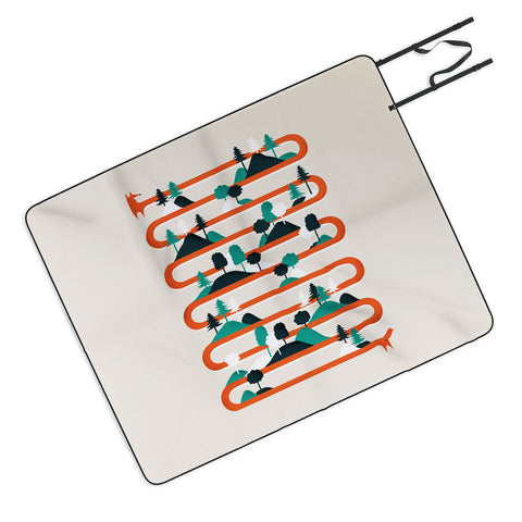 Robert Farkas Foxy Stripes Picnic Blanket