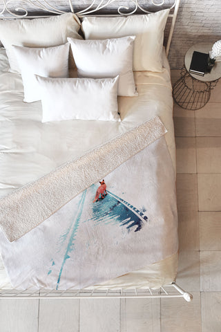 Robert Farkas From nowhere to nowhere Fleece Throw Blanket