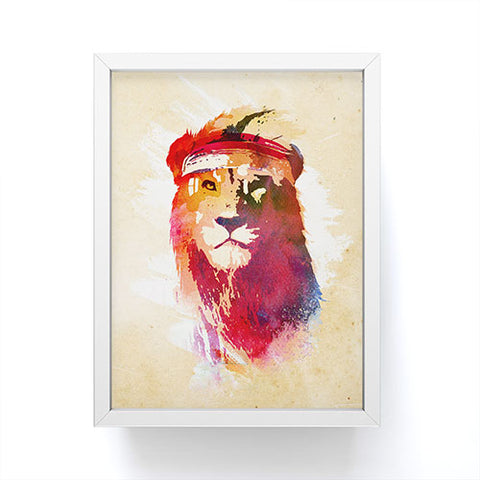 Robert Farkas Gym Lion Framed Mini Art Print