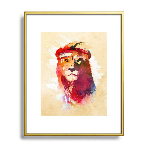 Robert Farkas Gym Lion Metal Framed Art Print