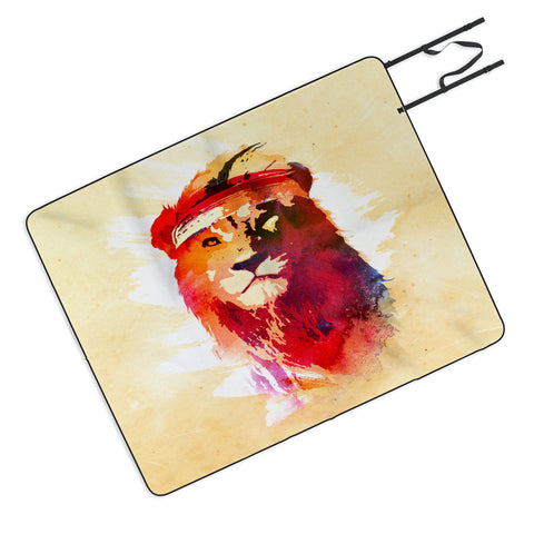 Robert Farkas Gym Lion Picnic Blanket