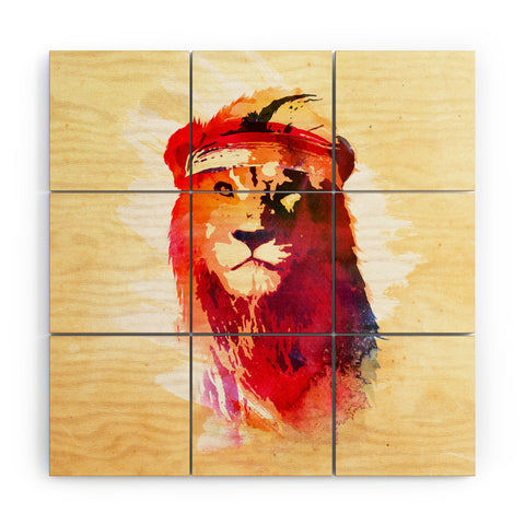 Robert Farkas Gym Lion Wood Wall Mural