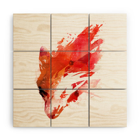 Robert Farkas Hungry Fox Wood Wall Mural