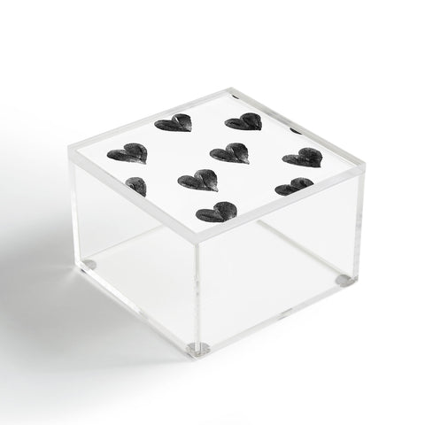 Robert Farkas I drew a few hearts for you Acrylic Box