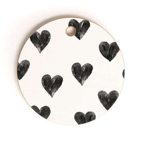 Robert Farkas I drew a few hearts for you Cutting Board Round