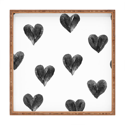 Robert Farkas I drew a few hearts for you Square Tray