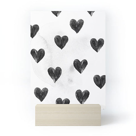 Robert Farkas I drew a few hearts for you Mini Art Print