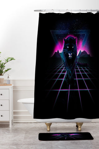 Robert Farkas Jaguar Poster Shower Curtain And Mat