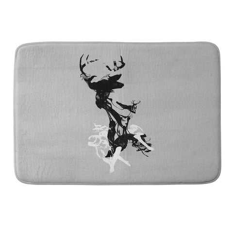 Robert Farkas Last time I was a deer Memory Foam Bath Mat
