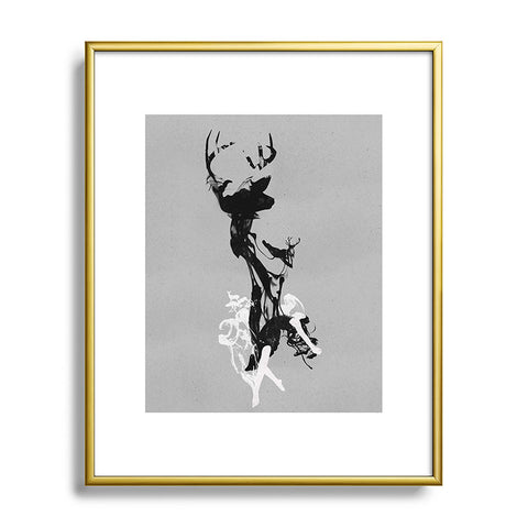 Robert Farkas Last time I was a deer Metal Framed Art Print