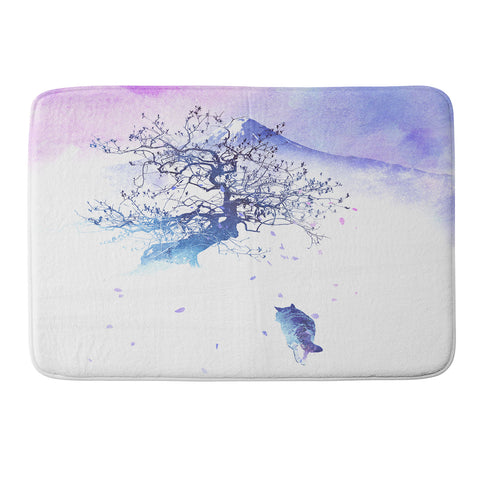 Robert Farkas Long way to fuji Memory Foam Bath Mat