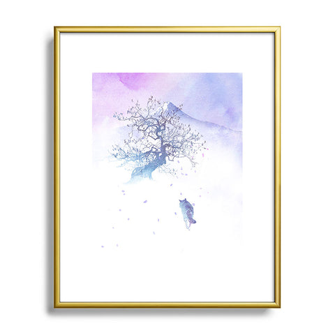 Robert Farkas Long way to fuji Metal Framed Art Print