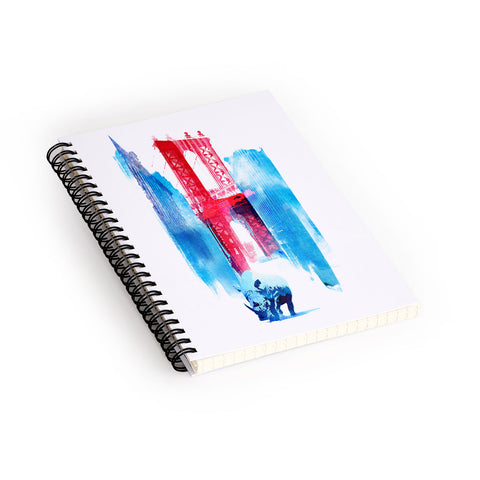 Robert Farkas Manhattan Bridge Spiral Notebook