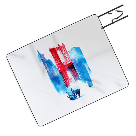 Robert Farkas Manhattan Bridge Picnic Blanket