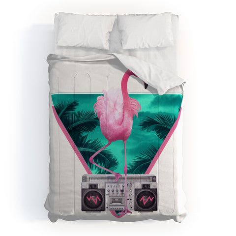 Robert Farkas Miami Flamingo Comforter
