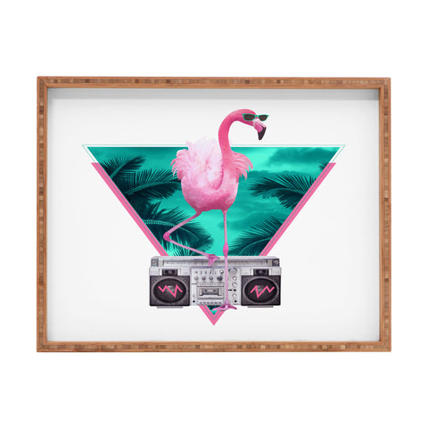 Robert Farkas Miami Flamingo Rectangular Tray