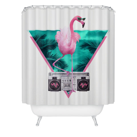 Robert Farkas Miami Flamingo Shower Curtain